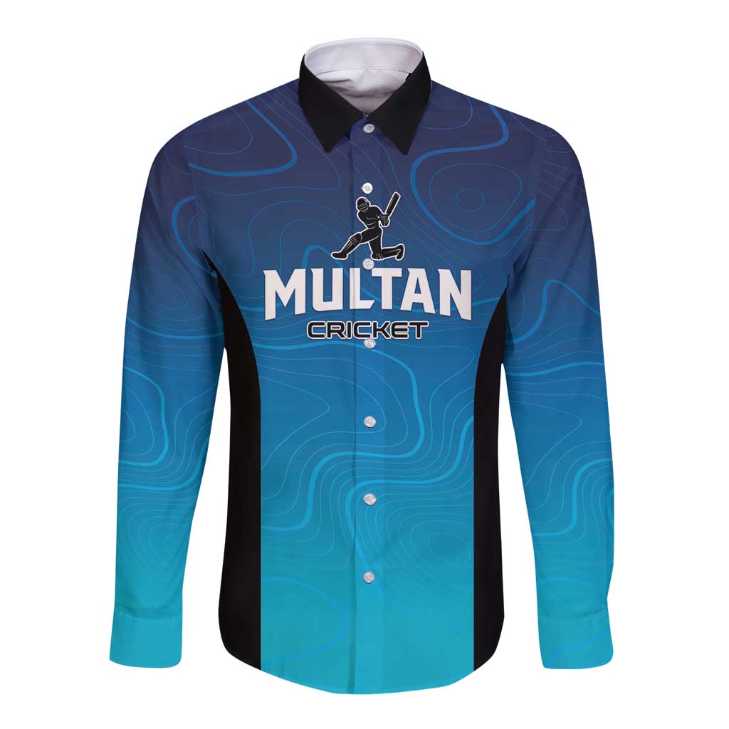 Custom Multan Cricket Long Sleeve Button Shirt Sultan Dreams Do Come True - Wonder Print Shop