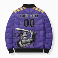 Custom Quetta Cricket Gladiators Bomber Puffer Jacket One Force Purple Force - Wonder Print Shop