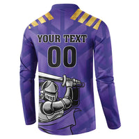 Custom Quetta Cricket Gladiators Button Sweatshirt One Force Purple Force - Wonder Print Shop