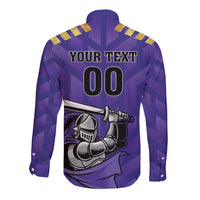 Custom Quetta Cricket Gladiators Long Sleeve Button Shirt One Force Purple Force - Wonder Print Shop
