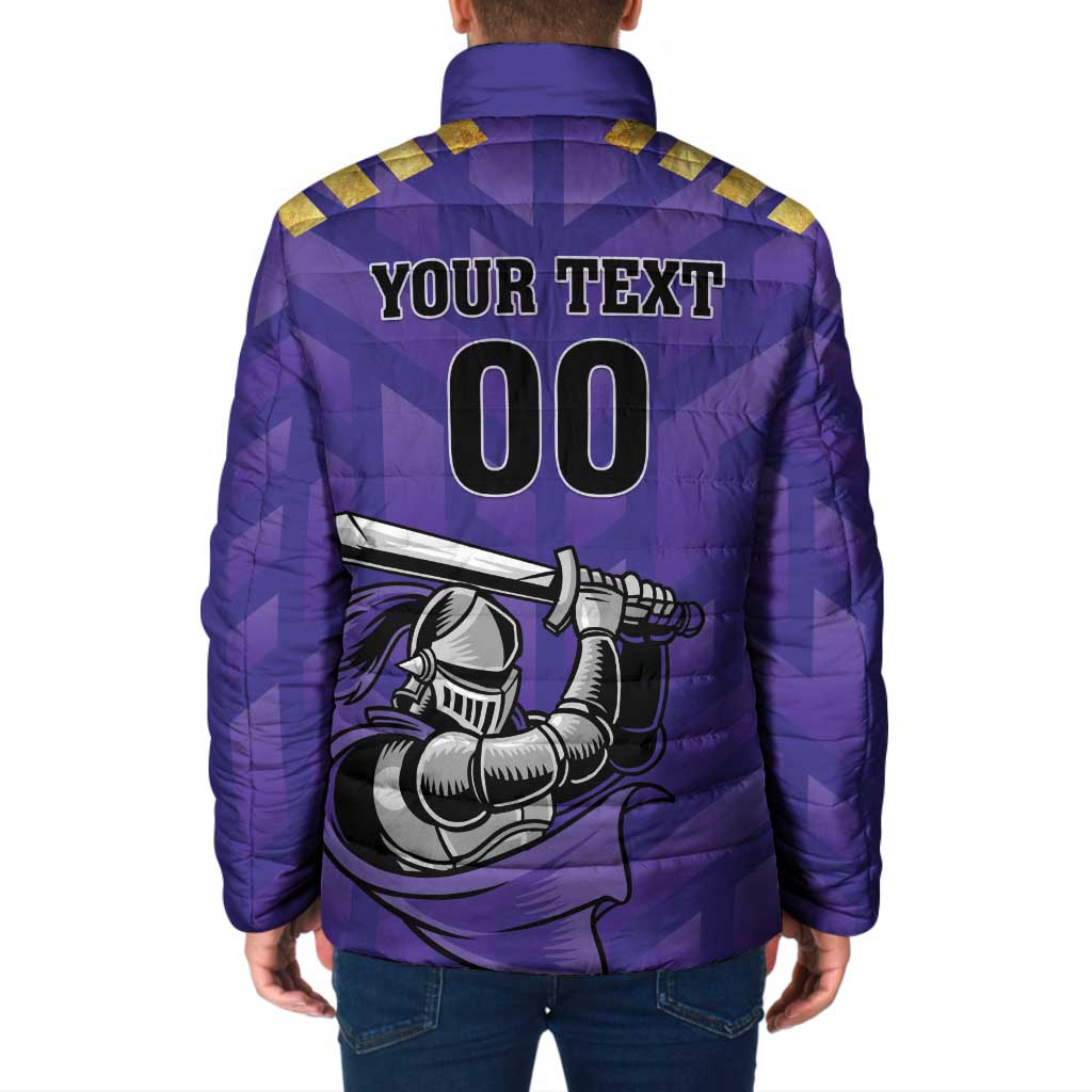 Custom Quetta Cricket Gladiators Padded Jacket One Force Purple Force - Wonder Print Shop