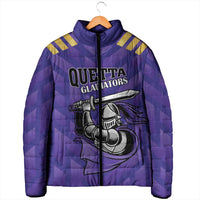 Custom Quetta Cricket Gladiators Padded Jacket One Force Purple Force - Wonder Print Shop