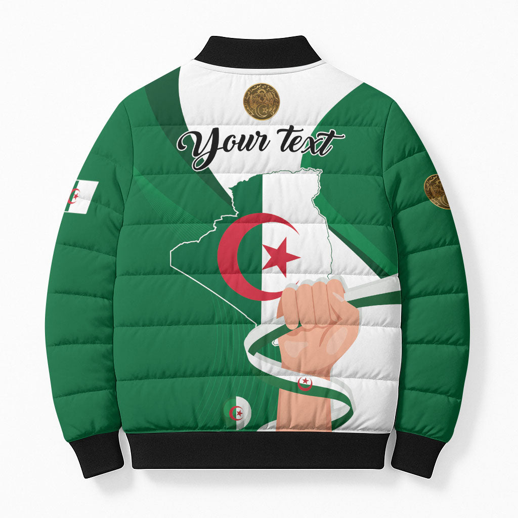 Personalized Algeria Fennec Fox Bomber Puffer Jacket Happy Independence Day