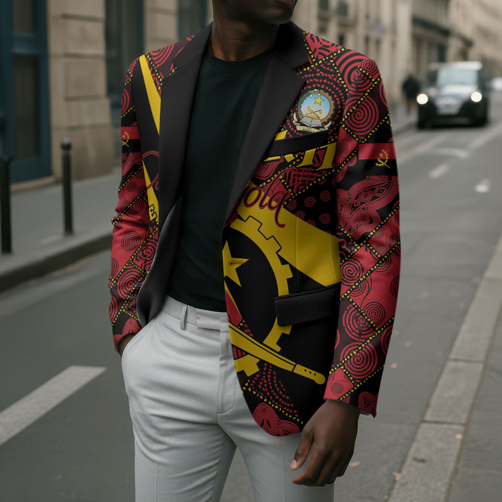 Personalized Angola Samakaka Pattern Blazer Happy Independence Day