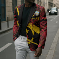 Personalized Angola Samakaka Pattern Blazer Happy Independence Day