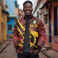Personalized Angola Samakaka Pattern Bomber Jacket Happy Independence Day