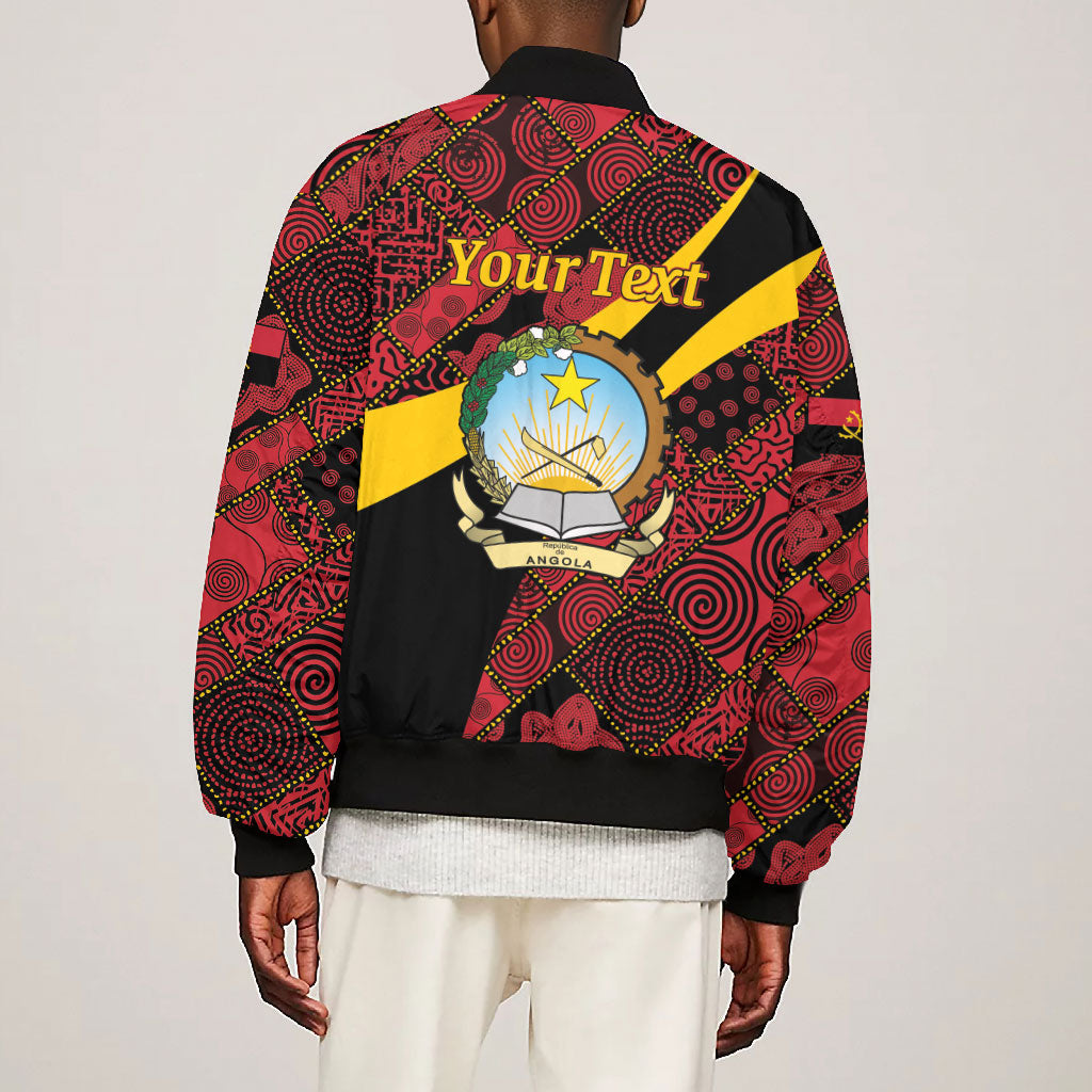 Personalized Angola Samakaka Pattern Bomber Jacket Happy Independence Day