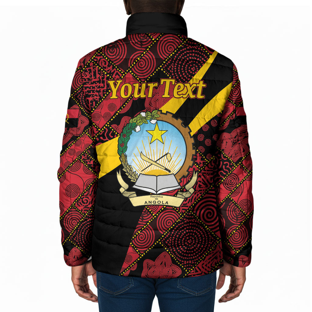 Personalized Angola Samakaka Pattern Padded Jacket Happy Independence Day