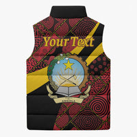 Personalized Angola Samakaka Pattern Sleeveless Puffer Jacket Happy Independence Day