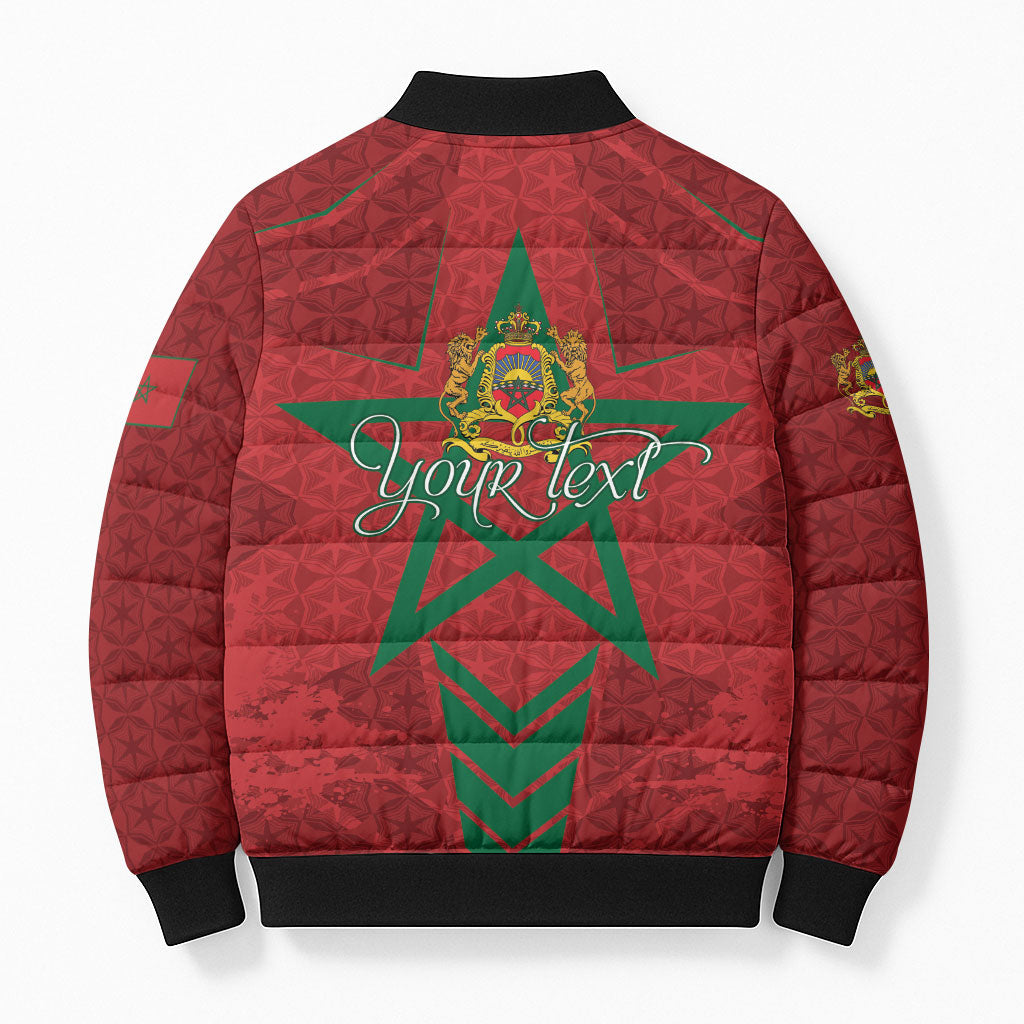 Personalized Morocco 1956 Bomber Puffer Jacket Happy Independence Day