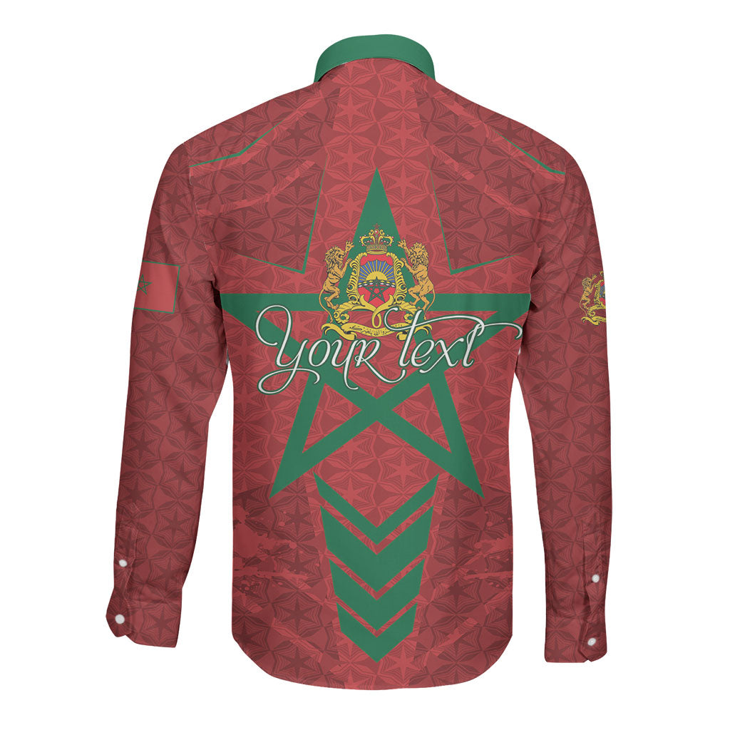 Personalized Morocco 1956 Long Sleeve Button Shirt Happy Independence Day