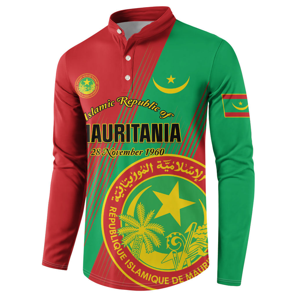 Personalized Islamic Republic of Mauritania Button Sweatshirt Happy Independence Day