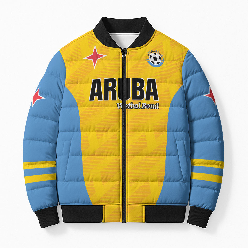 Custom Football Aruba 2026 Bomber Puffer Jacket Arubaans Come On