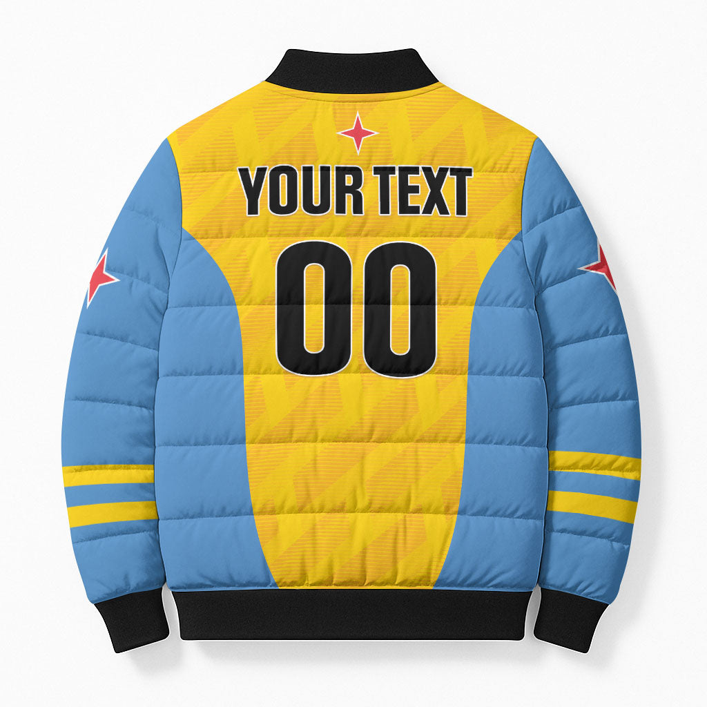 Custom Football Aruba 2026 Bomber Puffer Jacket Arubaans Come On