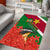 Suriname Independence Day Area Rug Lesser Kiskadee With Scarlet Jungle Flame Flower - Wonder Print Shop