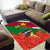 Suriname Independence Day Area Rug Lesser Kiskadee With Scarlet Jungle Flame Flower - Wonder Print Shop