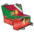 Suriname Independence Day Back Car Seat Cover Lesser Kiskadee With Scarlet Jungle Flame Flower - Wonder Print Shop