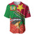 Personalised Suriname Independence Day Baseball Jersey Lesser Kiskadee With Scarlet Jungle Flame Flower - Wonder Print Shop