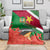 personalised-suriname-independence-day-blanket-lesser-kiskadee-with-scarlet-jungle-flame-flower