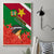 Suriname Independence Day Canvas Wall Art Lesser Kiskadee With Scarlet Jungle Flame Flower - Wonder Print Shop