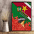 Suriname Independence Day Canvas Wall Art Lesser Kiskadee With Scarlet Jungle Flame Flower - Wonder Print Shop