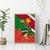 Suriname Independence Day Canvas Wall Art Lesser Kiskadee With Scarlet Jungle Flame Flower - Wonder Print Shop