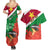 Personalised Suriname Independence Day Couples Matching Summer Maxi Dress and Hawaiian Shirt Lesser Kiskadee With Scarlet Jungle Flame Flower - Wonder Print Shop