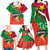 Personalised Suriname Independence Day Family Matching Long Sleeve Bodycon Dress and Hawaiian Shirt Lesser Kiskadee With Scarlet Jungle Flame Flower - Wonder Print Shop