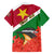 Personalised Suriname Independence Day Family Matching Long Sleeve Bodycon Dress and Hawaiian Shirt Lesser Kiskadee With Scarlet Jungle Flame Flower - Wonder Print Shop