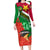 Personalised Suriname Independence Day Family Matching Long Sleeve Bodycon Dress and Hawaiian Shirt Lesser Kiskadee With Scarlet Jungle Flame Flower - Wonder Print Shop