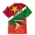 Personalised Suriname Independence Day Family Matching Mermaid Dress and Hawaiian Shirt Lesser Kiskadee With Scarlet Jungle Flame Flower - Wonder Print Shop