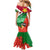 Personalised Suriname Independence Day Family Matching Mermaid Dress and Hawaiian Shirt Lesser Kiskadee With Scarlet Jungle Flame Flower - Wonder Print Shop