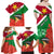 Personalised Suriname Independence Day Family Matching Off Shoulder Maxi Dress and Hawaiian Shirt Lesser Kiskadee With Scarlet Jungle Flame Flower - Wonder Print Shop