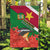 Suriname Independence Day Garden Flag Lesser Kiskadee With Scarlet Jungle Flame Flower - Wonder Print Shop