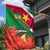 Suriname Independence Day Garden Flag Lesser Kiskadee With Scarlet Jungle Flame Flower - Wonder Print Shop