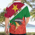 Personalised Suriname Independence Day Hawaiian Shirt Lesser Kiskadee With Scarlet Jungle Flame Flower - Wonder Print Shop