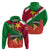 Personalised Suriname Independence Day Hoodie Lesser Kiskadee With Scarlet Jungle Flame Flower - Wonder Print Shop