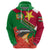 Personalised Suriname Independence Day Hoodie Lesser Kiskadee With Scarlet Jungle Flame Flower - Wonder Print Shop