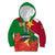 Personalised Suriname Independence Day Kid Hoodie Lesser Kiskadee With Scarlet Jungle Flame Flower - Wonder Print Shop