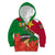 Personalised Suriname Independence Day Kid Hoodie Lesser Kiskadee With Scarlet Jungle Flame Flower - Wonder Print Shop