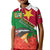 Personalised Suriname Independence Day Kid Polo Shirt Lesser Kiskadee With Scarlet Jungle Flame Flower - Wonder Print Shop