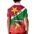 Personalised Suriname Independence Day Kid Polo Shirt Lesser Kiskadee With Scarlet Jungle Flame Flower - Wonder Print Shop