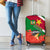 Suriname Independence Day Luggage Cover Lesser Kiskadee With Scarlet Jungle Flame Flower - Wonder Print Shop