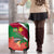 Suriname Independence Day Luggage Cover Lesser Kiskadee With Scarlet Jungle Flame Flower - Wonder Print Shop