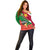 Personalised Suriname Independence Day Off Shoulder Sweater Lesser Kiskadee With Scarlet Jungle Flame Flower - Wonder Print Shop