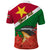 Personalised Suriname Independence Day Polo Shirt Lesser Kiskadee With Scarlet Jungle Flame Flower - Wonder Print Shop