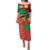 Personalised Suriname Independence Day Puletasi Lesser Kiskadee With Scarlet Jungle Flame Flower - Wonder Print Shop