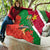 personalised-suriname-independence-day-quilt-lesser-kiskadee-with-scarlet-jungle-flame-flower