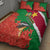 Suriname Independence Day Quilt Bed Set Lesser Kiskadee With Scarlet Jungle Flame Flower - Wonder Print Shop