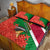 Suriname Independence Day Quilt Bed Set Lesser Kiskadee With Scarlet Jungle Flame Flower - Wonder Print Shop